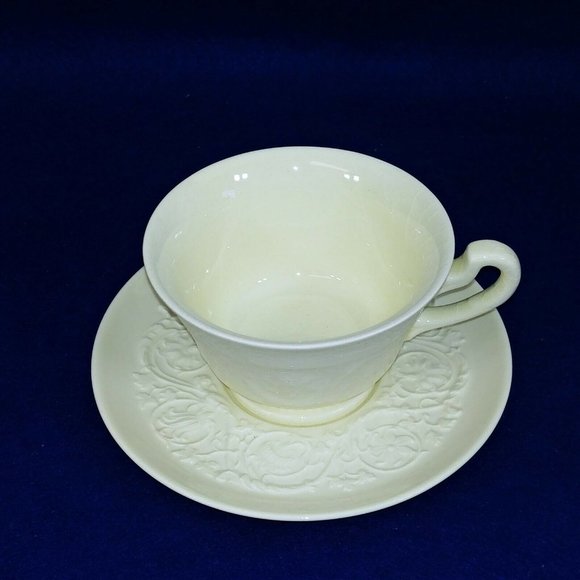 Wedgwood Teacup Saucer Patrician Pattern Porcelain Ivory Collectible Vintage - Picture 4 of 9